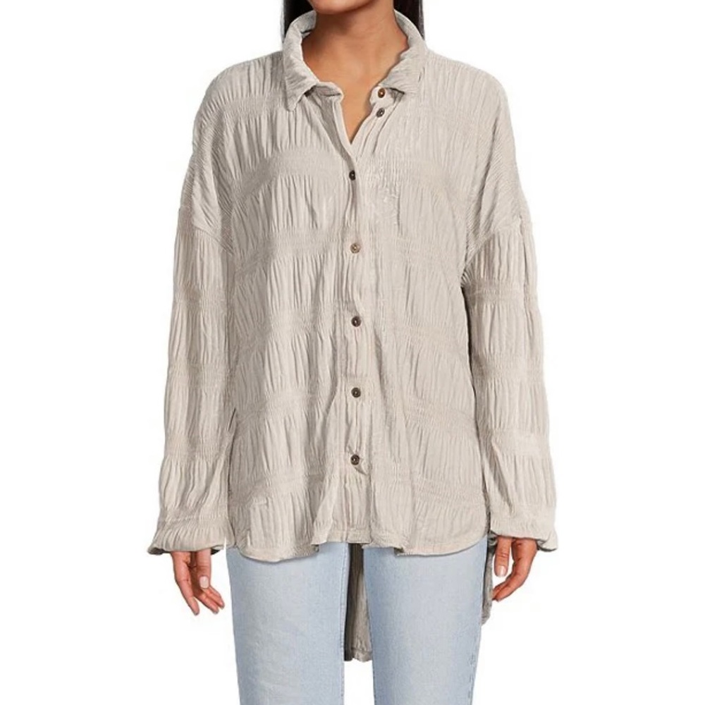 Free people velvet smocked top